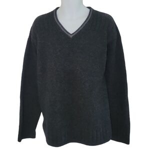 Old River Lambswool V Neck Sweater -  Men's